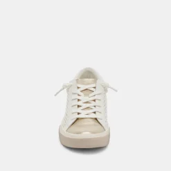 Zina Sneakers Bone Gold Woven