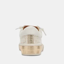 Zina Sneakers Bone Gold Woven