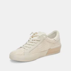 Zina Sneakers Bone Raffia