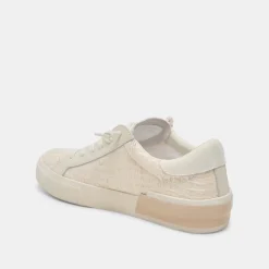 Zina Sneakers Bone Raffia