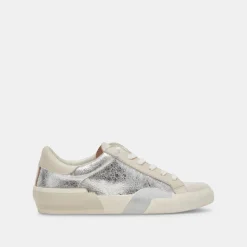Zina Sneakers Chrome Distressed Leather