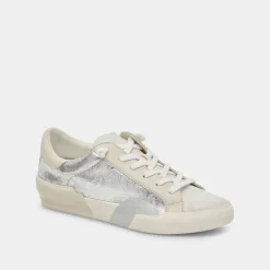 Zina Sneakers Chrome Distressed Leather