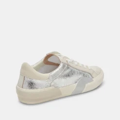 Zina Sneakers Chrome Distressed Leather
