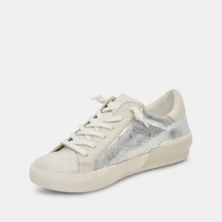 Zina Sneakers Chrome Distressed Leather