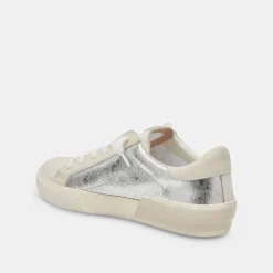 Zina Sneakers Chrome Distressed Leather