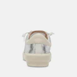 Zina Sneakers Chrome Distressed Leather