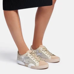 Zina Sneakers Dune Metallic Calf Hair