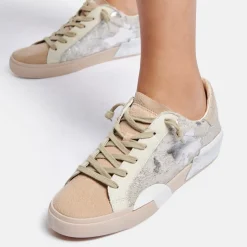 Zina Sneakers Dune Metallic Calf Hair