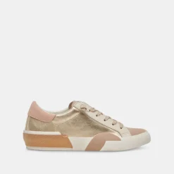 Zina Sneakers Gold Leather