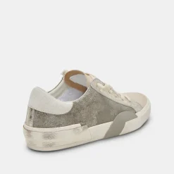 Zina Sneakers Granite Metallic Suede