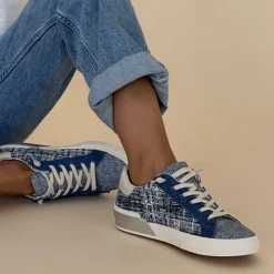 Zina Sneakers Navy Multi Woven