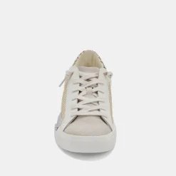 Zina Sneakers Off White Embossed Leather