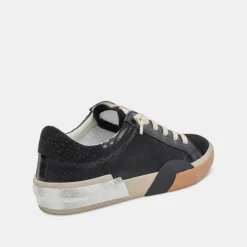 Zina Sneakers Onyx Embossed Leather