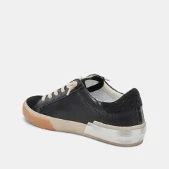 Zina Sneakers Onyx Embossed Leather