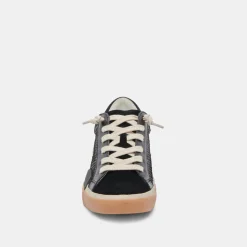 Zina Sneakers Onyx Embossed Leather