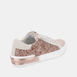 Zina Sneakers Rose Gold Glitter