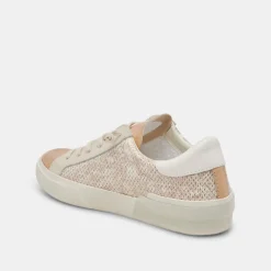 Zina Sneakers Sand Embossed Leather
