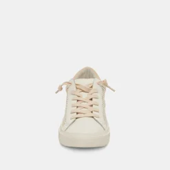 Zina Sneakers Tan Cream Raffia