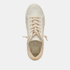 Zina Sneakers Tan Cream Raffia