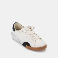 Zina Sneakers White Black Leather