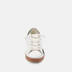 Zina Sneakers White Black Leather