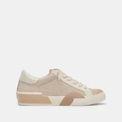 Zina Sneakers White Dune Embossed Leather