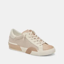 Zina Sneakers White Dune Embossed Leather