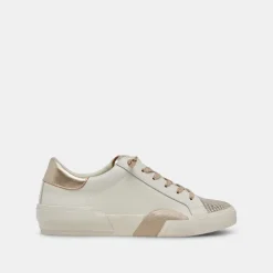 Zina Sneakers White Gold Leather