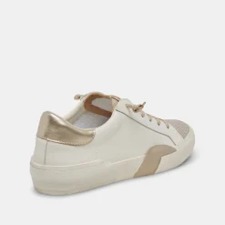 Zina Sneakers White Gold Leather