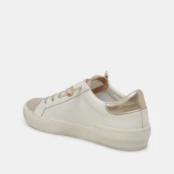 Zina Sneakers White Gold Leather