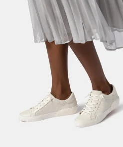 Zina Sneakers White Perforated Leather