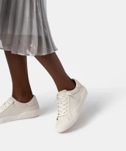 Zina Sneakers White Perforated Leather
