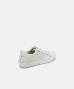 Zina Sneakers White Perforated Leather