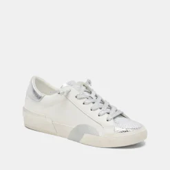 Zina Sneakers White Silver Leather