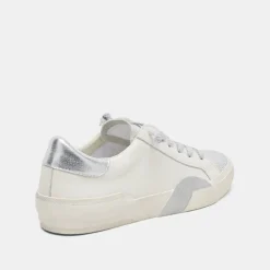 Zina Sneakers White Silver Leather