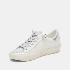 Zina Sneakers White Silver Leather