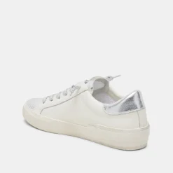 Zina Sneakers White Silver Leather