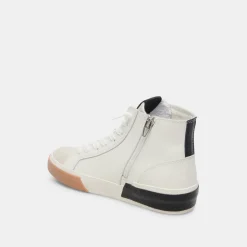 Zohara Sneakers White Black Leather