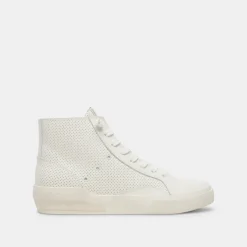 Zohara Sneakers White Perforated Leather