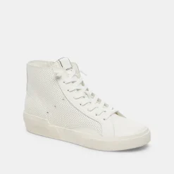 Zohara Sneakers White Perforated Leather