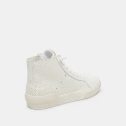 Zohara Sneakers White Perforated Leather