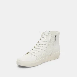 Zohara Sneakers White Perforated Leather