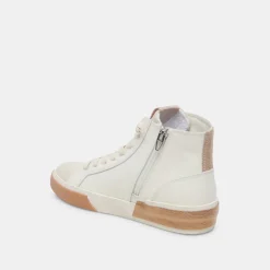 Zohara Sneakers White Tan Leather